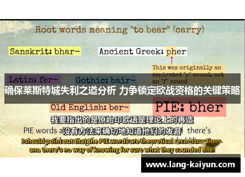 确保莱斯特城失利之道分析 力争锁定欧战资格的关键策略